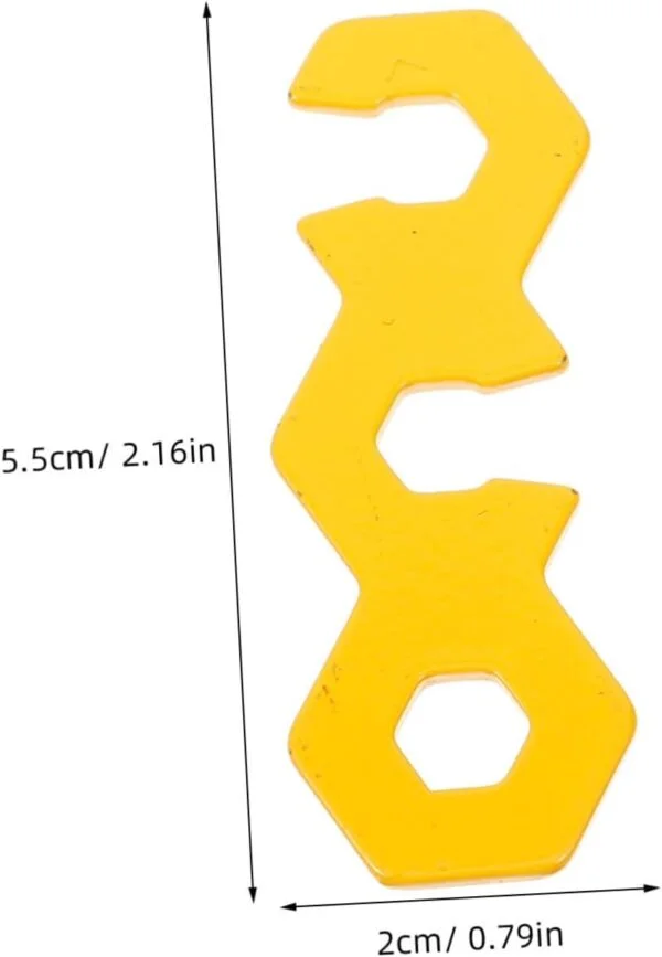 10pcs Tent Rope Buckle Camping Tent Buckles Windproof Buckle Tent Rope Accessories Wind Rope Buckles Anti-Slip Fastener Rope Adjusters Stainless Steel Yellow