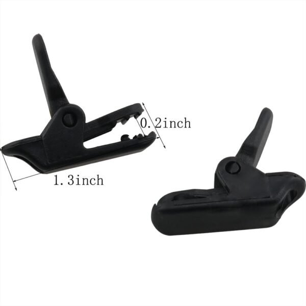 30PCS 3.5x1.2x0.9cm Black Multifunctional  Reinforced Windproof Waterproof Tent Clip Buckle Rope Buckles Tarpaulin Clip Heavy Duty Locking Canopy Clip