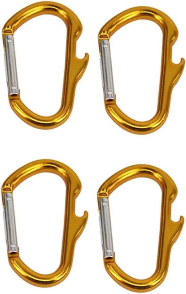 Carabiner Buckles Multi-Functional Buckles Light Duty Camping Key Chains Bottle Ring Carabiner Outdoor for Travel Random Color