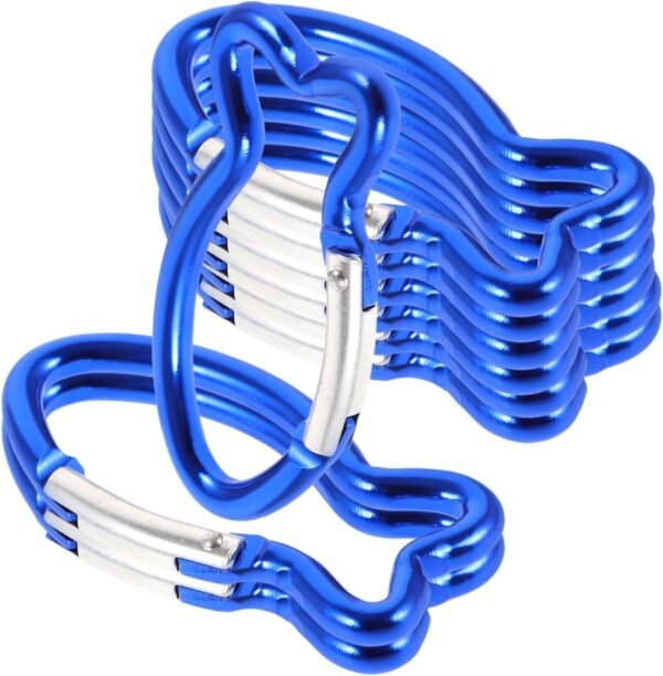 10Pcs Fish Shaped Carabiner Clips: Aluminum Alloy Spring Hooks - Mountaineering Hooks for Outdoor Camping Hiking Fishing Backpack Belt Keys