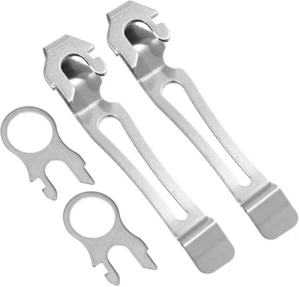 Stainless Steel Quick Release Multi-Tool Set - Pocket Clip and Lanyard Ring (2)