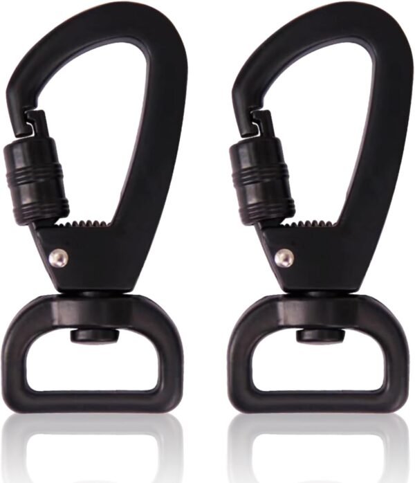Locking Dog Leash Clips 2PCS, Snap Hook Quick Release Buckles with Swivel Ring