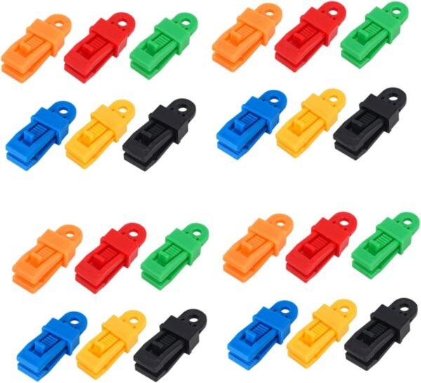 24Pcs Tent Cord Buckle Multifunctional Windproof Clips for Outdoor Awnings Tarps and Camping Gear Lightweight Durable Fasteners for Strong Wind Resistance and Easy