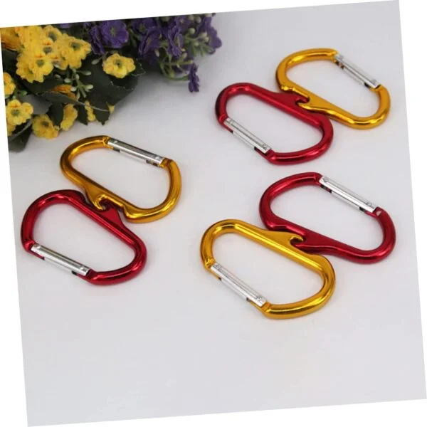 Carabiner Buckles Multi-Functional Buckles Light Duty Camping Key Chains Bottle Ring Carabiner Outdoor for Travel Random Color