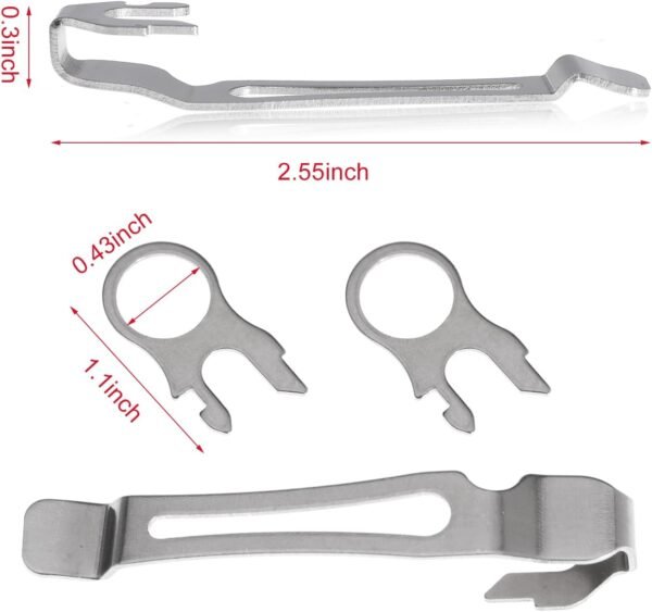 Stainless Steel Quick Release Multi-Tool Set - Pocket Clip and Lanyard Ring (2)