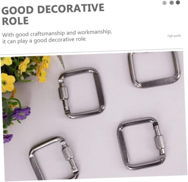 Aluminum Carabiner Buckle 6pcs Carabiner Keychain Multi-Functional Buckle for Camping Random Color