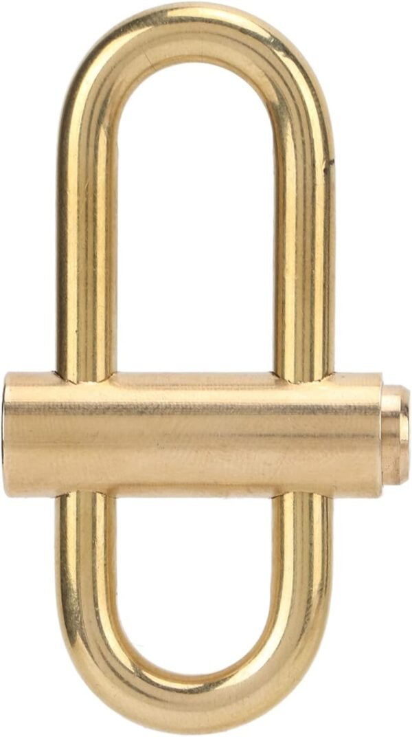 Brass Keychain Buckle Snap Lock Keychain Oval Key Holder for Outdoor Home Car Keys Organization