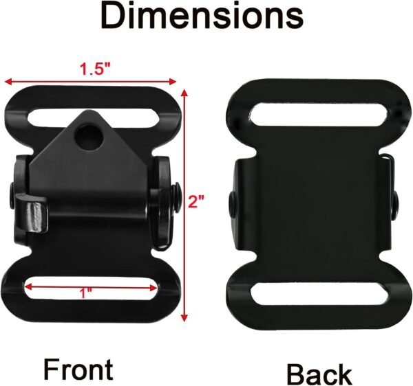 Cam Buckle Quick Adjust Spring Loaded Cam Lock Buckle Non-slip Buckle for 1 Inch Webbing Backpack Sling Bag Straps