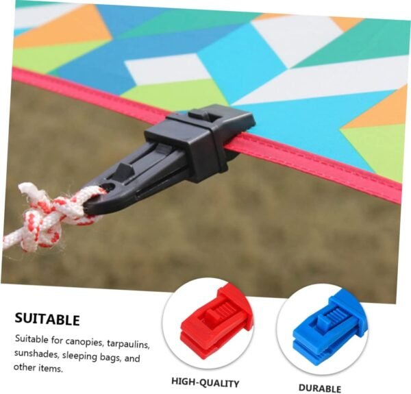 24Pcs Tent Cord Buckle Multifunctional Windproof Clips for Outdoor Awnings Tarps and Camping Gear Lightweight Durable Fasteners for Strong Wind Resistance and Easy