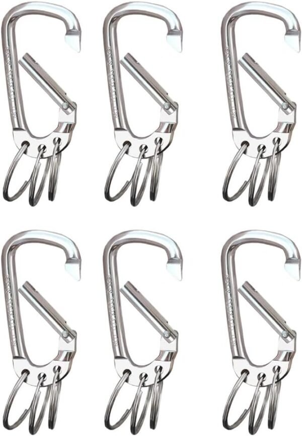 6pack Travel Carabiner Screw Lock Carabiner Fishing Carabiner Climbing Carabiner