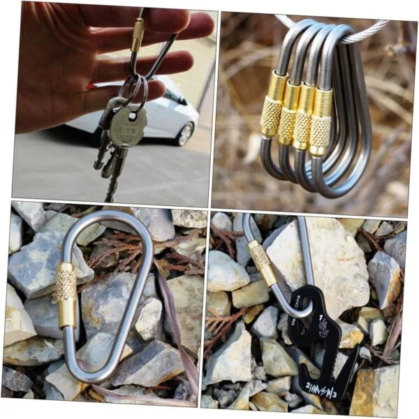 Outdoor Camping Mountain Hook Multi-Functional Backpack Carabiner Titanium Alloy Buckle