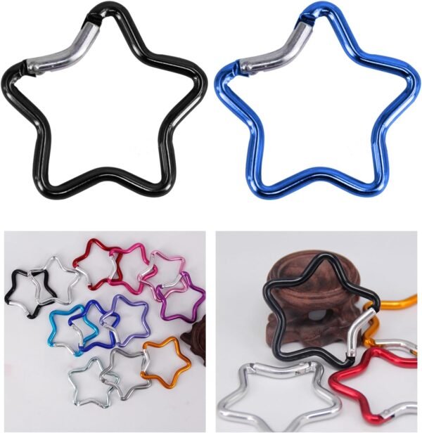 Locking Carabiner Aluminum Alloy Carabiner Hook Keychain Hook Clips Locking Carabiner Hiking Clips with Spring Lock