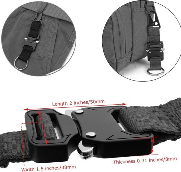 Tactical Key Chains Gear Clip for Mens,   Accessories with Heavy Duty Quick Release Metal Buckle for Belt Loop (Black)