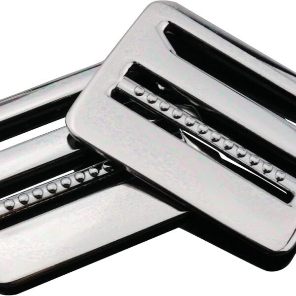 Ladder Lock Buckle 2PCS Gun Color Strong Metal Tri-Glide Tension Locks Slide Buckles Webbing Release Buckle Adjustable Backpack Strap Adjuster